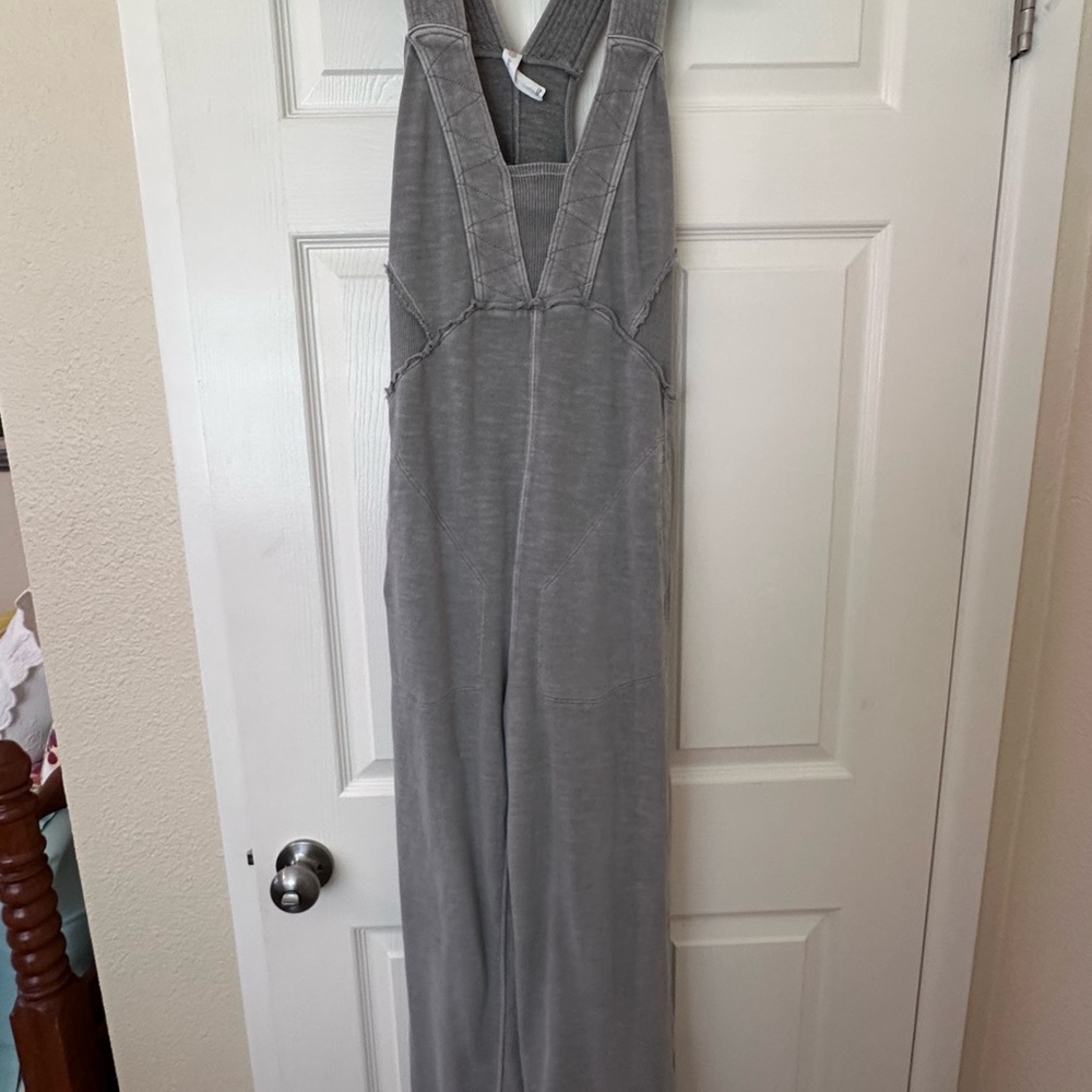 Anthropologie Daily Practice Women's Wide-Leg Jumpsuit - Taupe - Picture 2 of 5